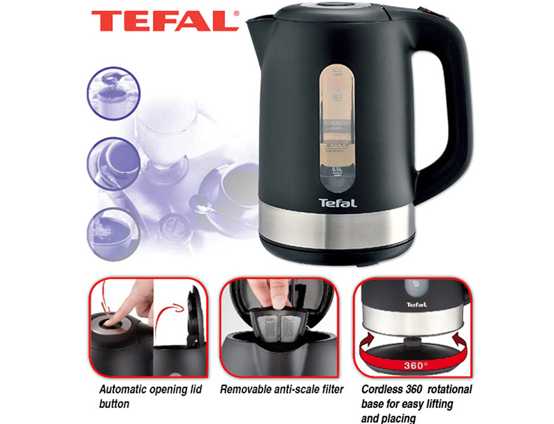 Bình Đun Siêu Tốc TEFAL KO3308 - 1.7L (Đen)